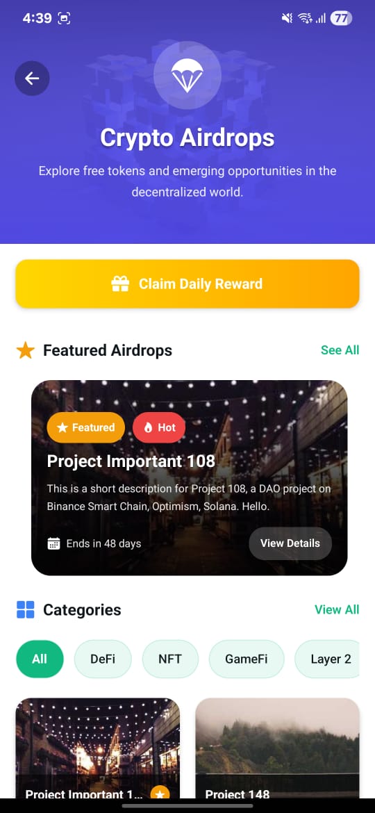 Airdrop Dashboard